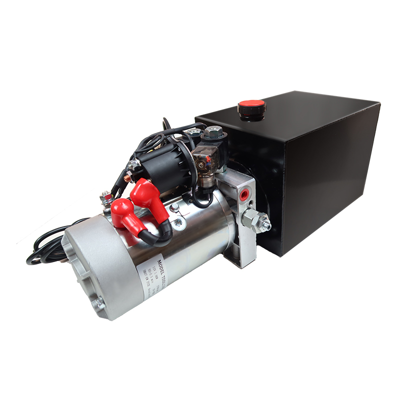 24V 8L 2.1cc/R Horizontal Double Acting Small Mini Electric Hydraulic Power Units for Lift Trucks Snowploughs